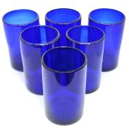 Solid Cobalt Blue 14 oz Drinking Glasses (set of 6)